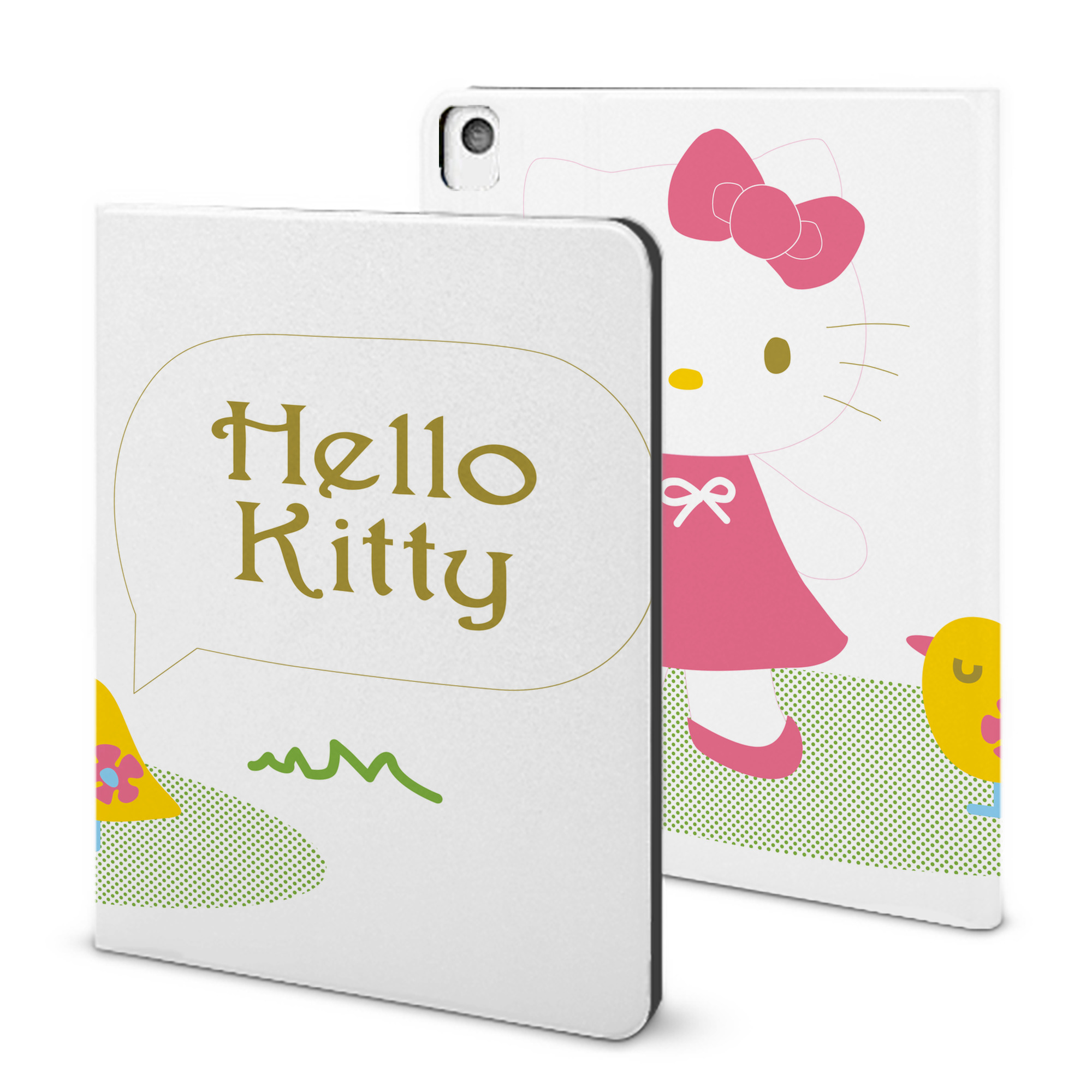 （画像用） Hello Kitty ハローキティ IPadケース ペンホルダー付き ブックスタイルデザイン